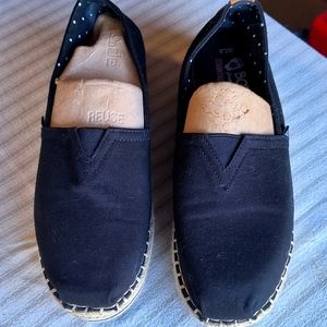 Black BOBS Slip On Espadrilles, Size 7.5
